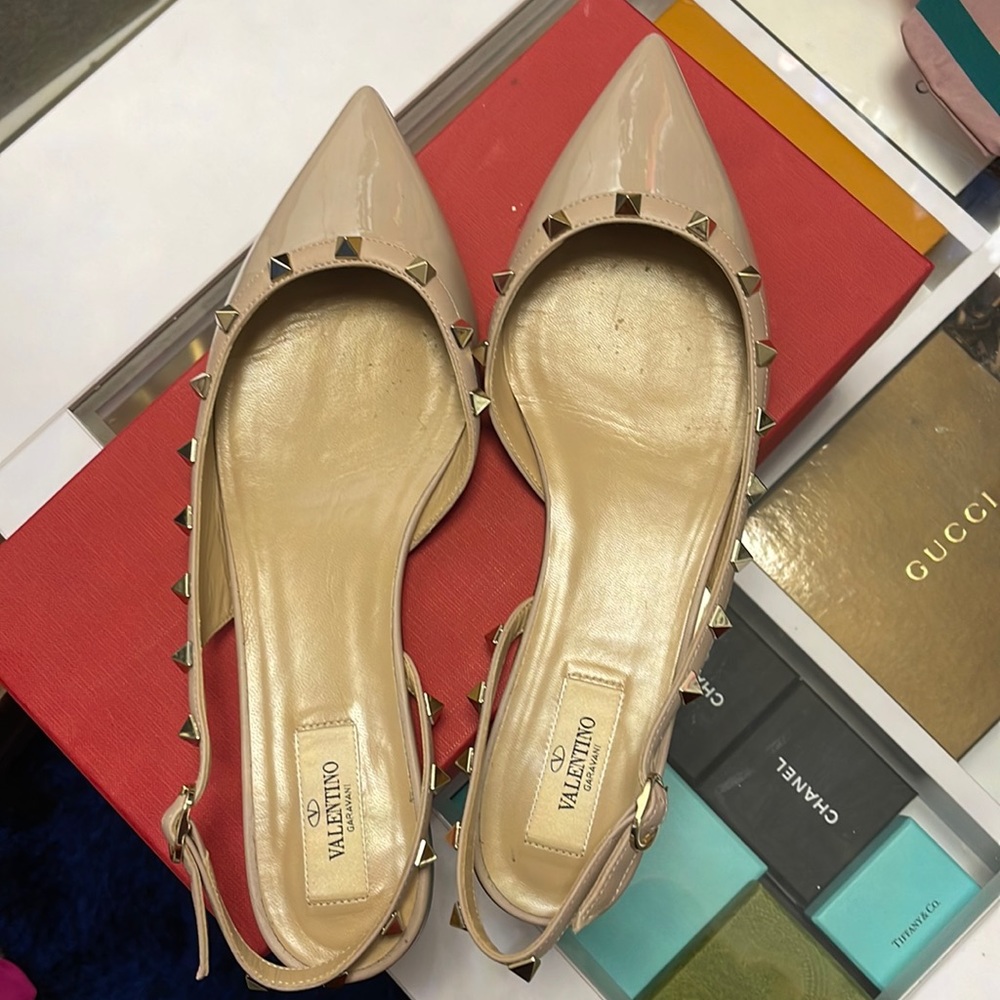 Valentino Garavani Rockstud Flats Sz 40.5